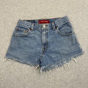 Levi's VTG Classic Jean Shorts SZ S Light Wash Denim Distressed Mid Rise Cut-Off
